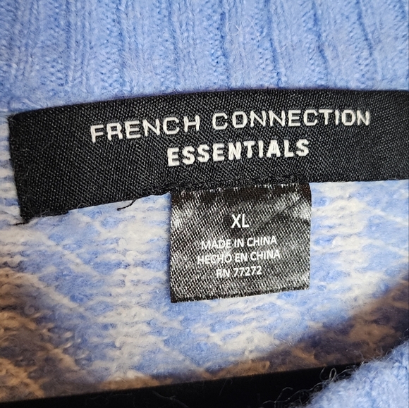 NWT French Connection Wool Blend Fair Isle Soft Sweater Size XL - Picture 14 of 15